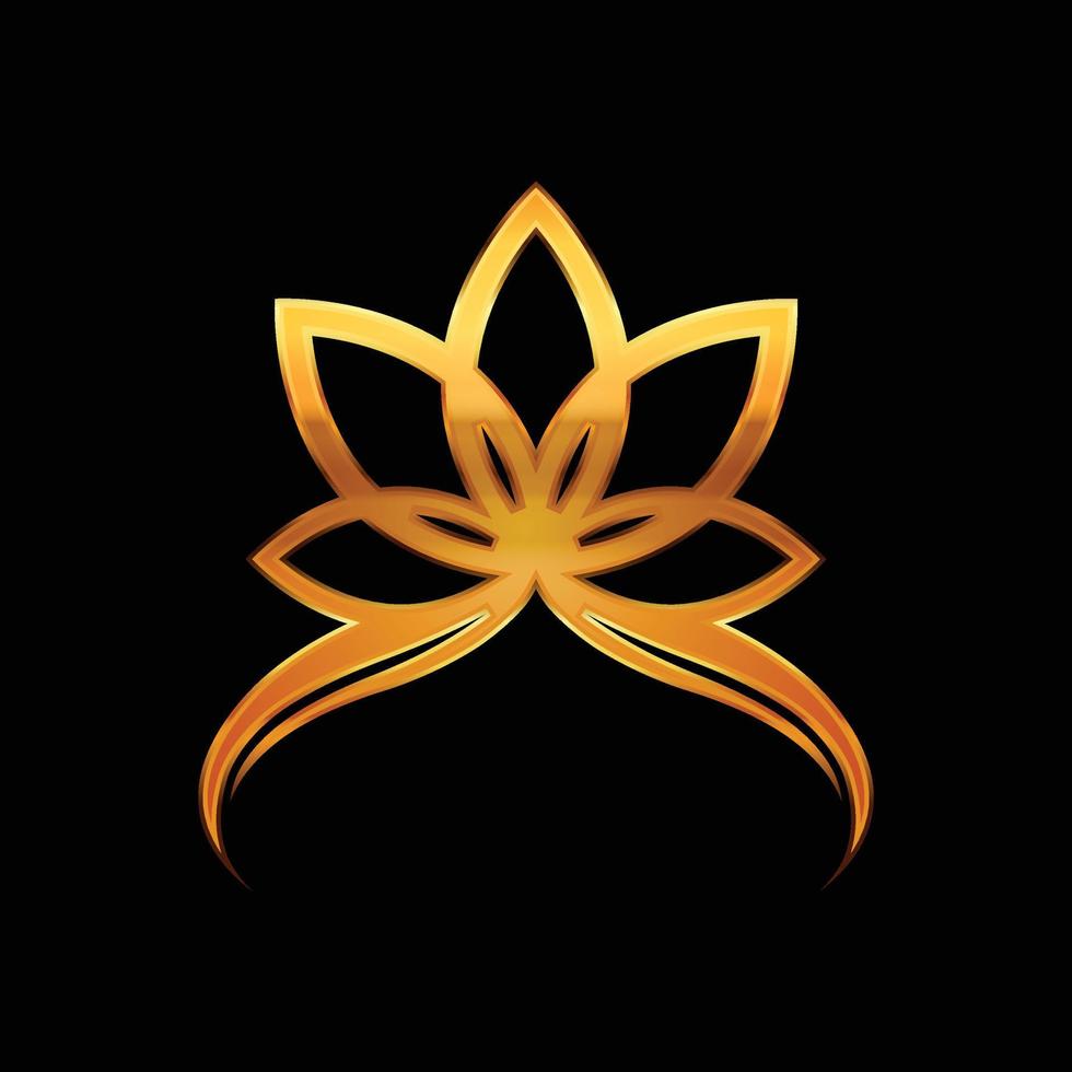 lineare loto icona. yoga centro terme bellezza salone lusso logo.fiore simbolo vettore