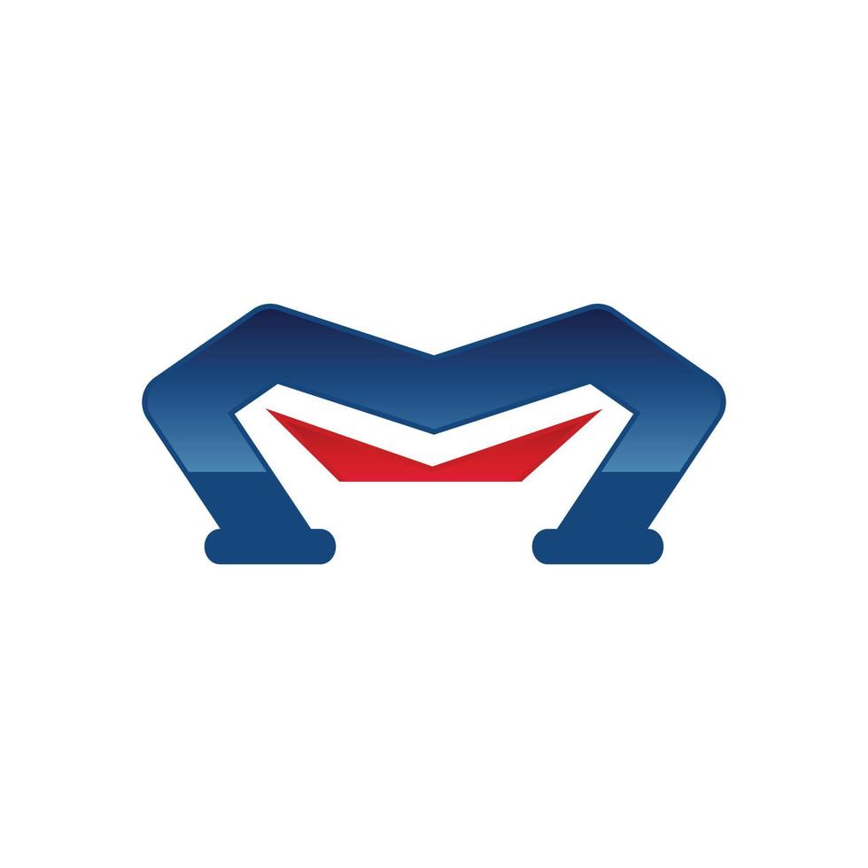 lettera logo design vettore illustrazione modello, m lettera logo vettore
