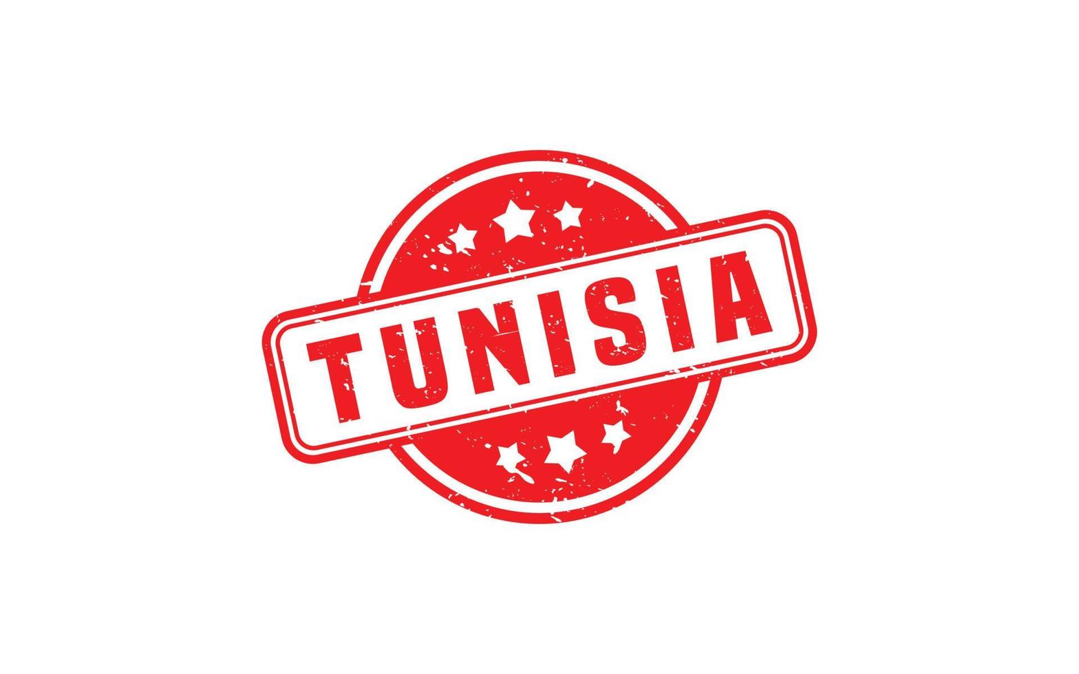 tunisia francobollo gomma da cancellare con grunge stile su bianca sfondo vettore