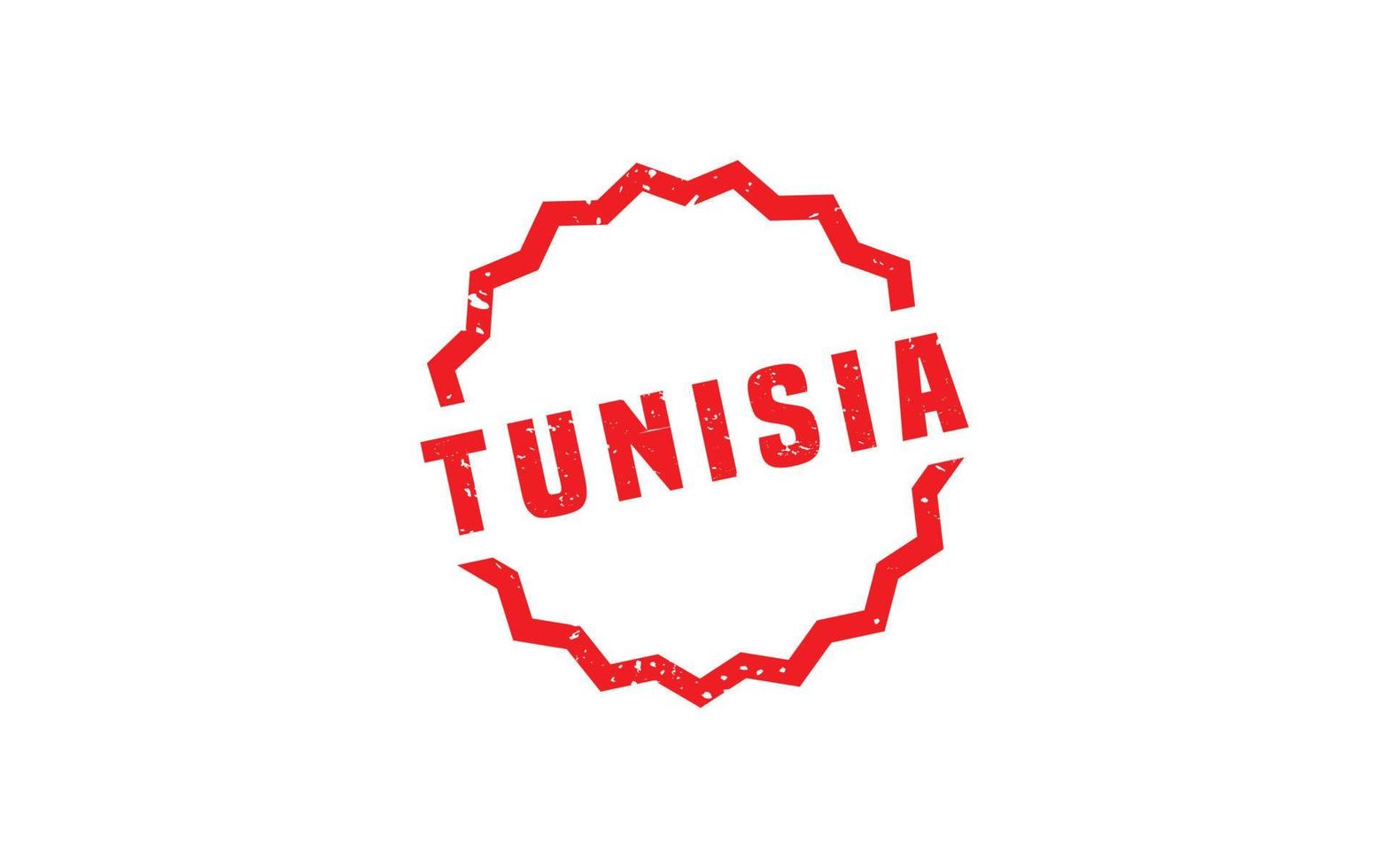 tunisia francobollo gomma da cancellare con grunge stile su bianca sfondo vettore