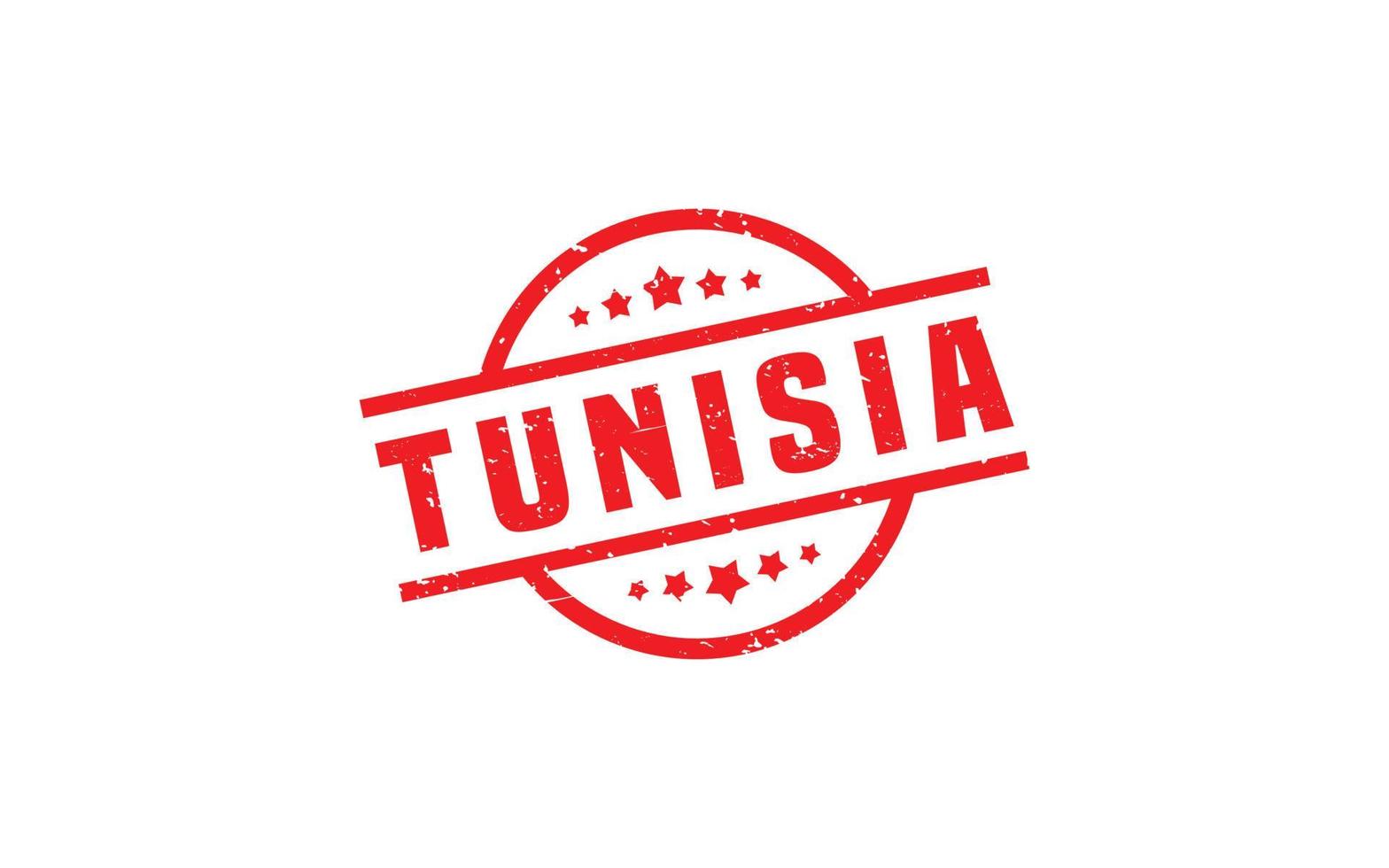 tunisia francobollo gomma da cancellare con grunge stile su bianca sfondo vettore