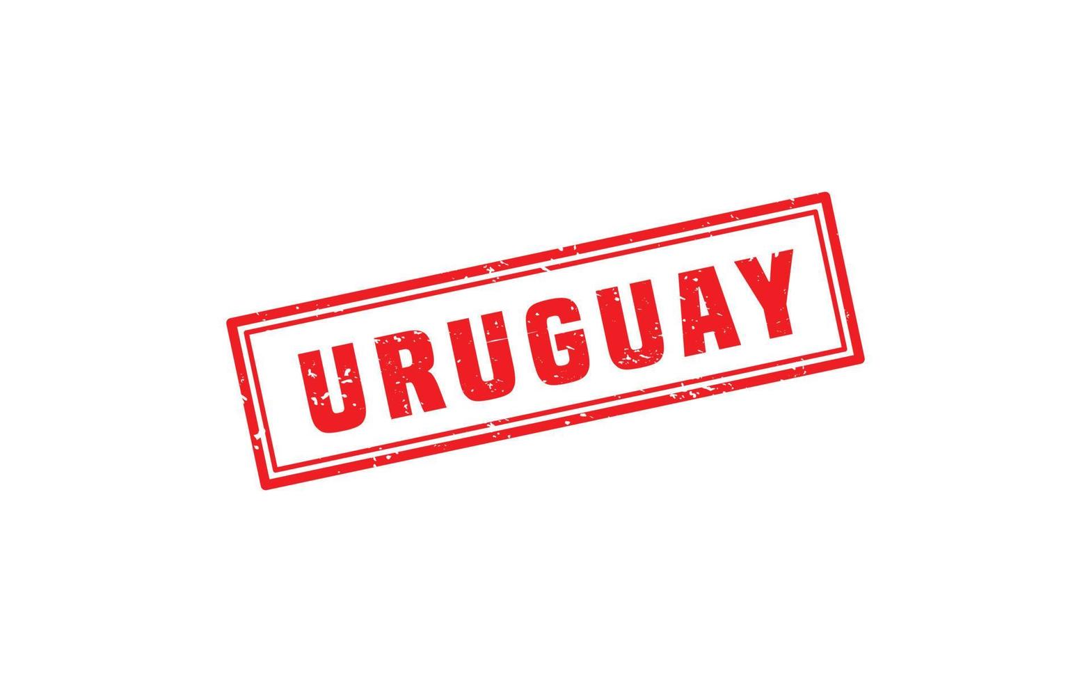 Uruguay francobollo gomma da cancellare con grunge stile su bianca sfondo vettore