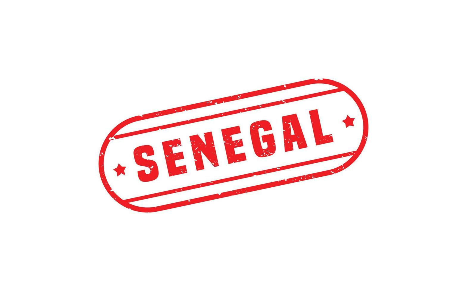 Senegal francobollo gomma da cancellare con grunge stile su bianca sfondo vettore