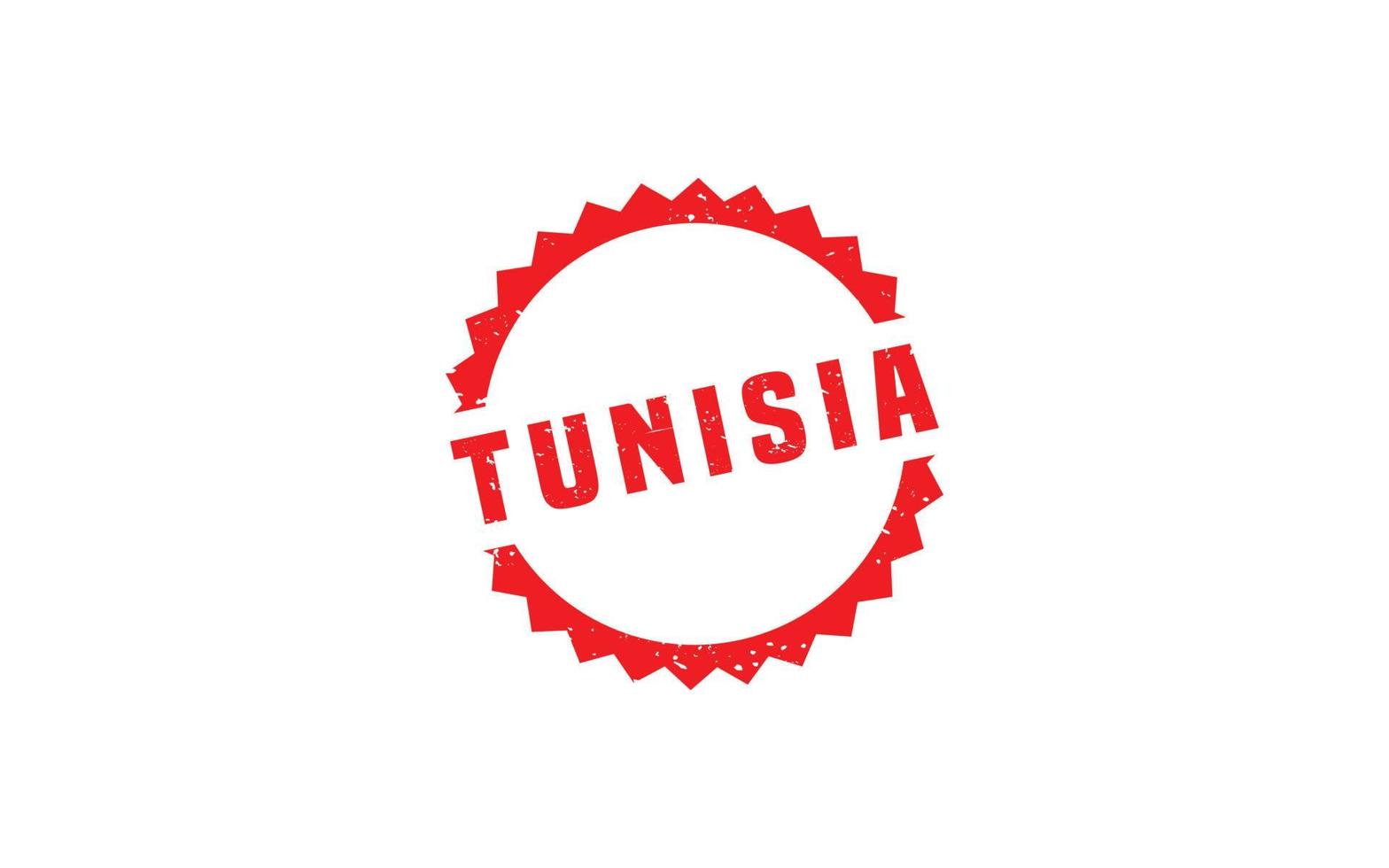 tunisia francobollo gomma da cancellare con grunge stile su bianca sfondo vettore