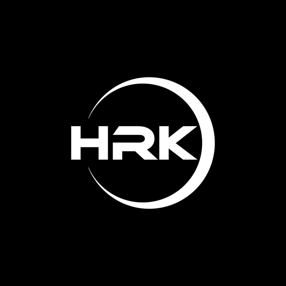 hrk lettera logo design nel illustrazione. vettore logo, calligrafia disegni per logo, manifesto, invito, eccetera.
