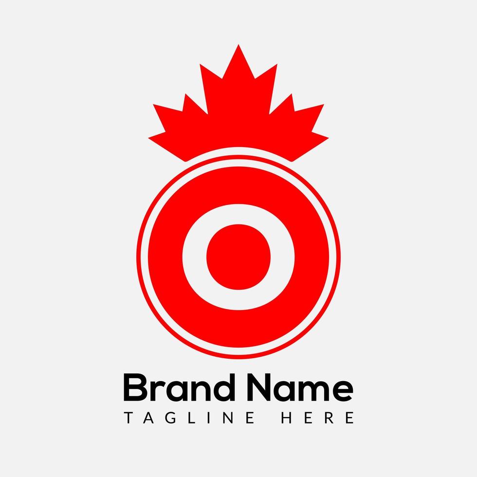 acero foglia su lettera o logo design modello. canadese attività commerciale logo, attività commerciale, e azienda identità vettore