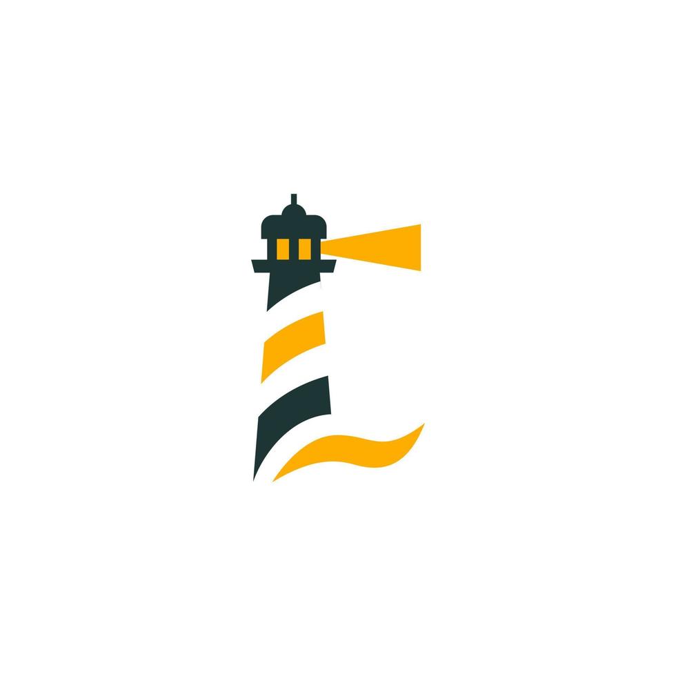 Torre luci vettore logo design