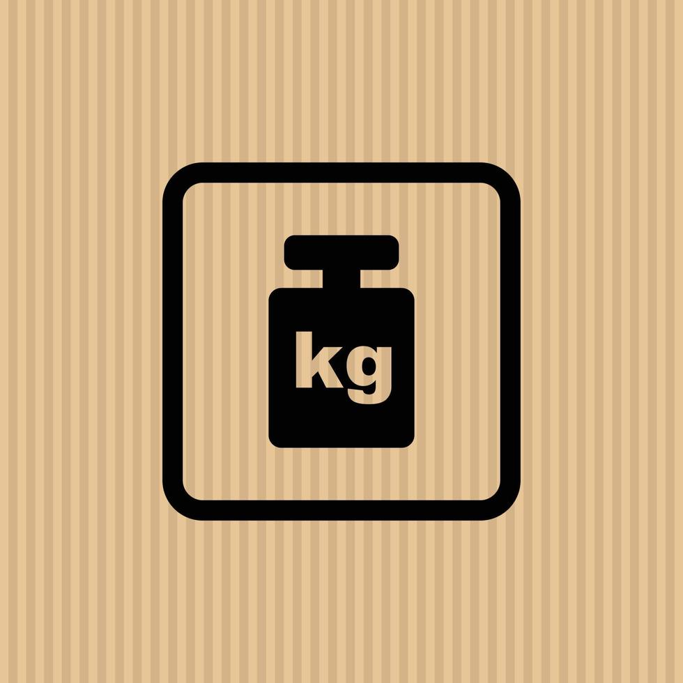 pacchetto peso semplice piatto icona vettore illustrazione con cartone struttura sfondo