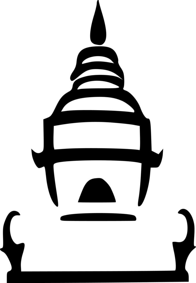 vettore illustrazione di stupa forma