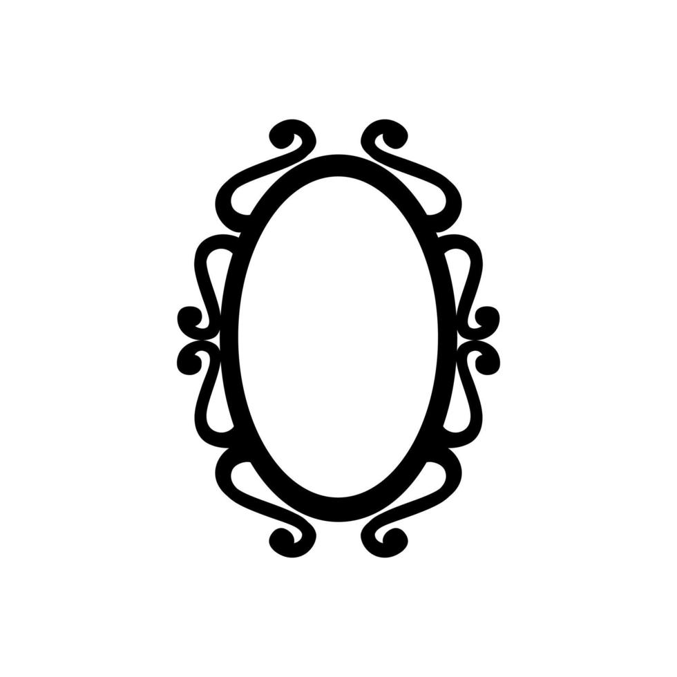 specchio icona vettore impostare. mano specchio illustrazione cartello collezione. moda simbolo. armadio logo.