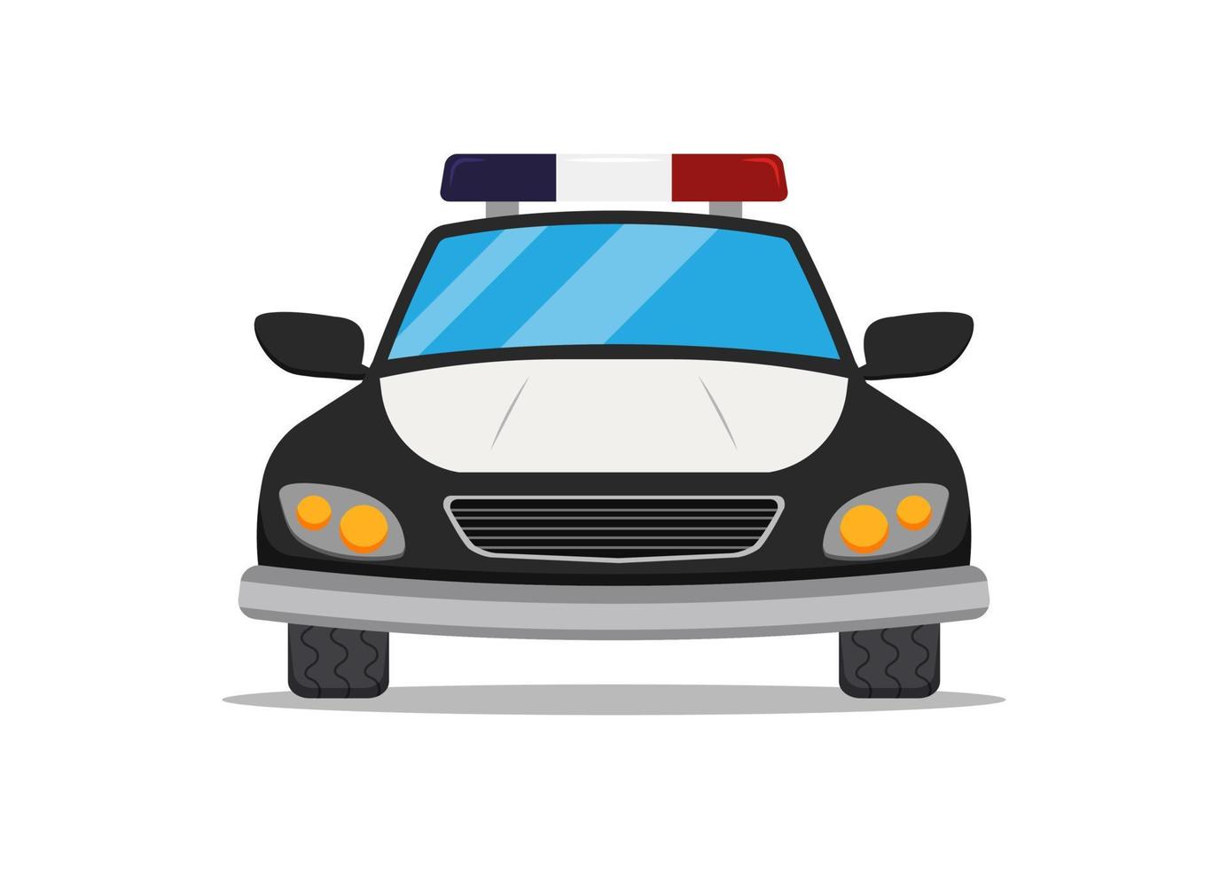 polizia auto clipart piatto design su bianca sfondo vettore