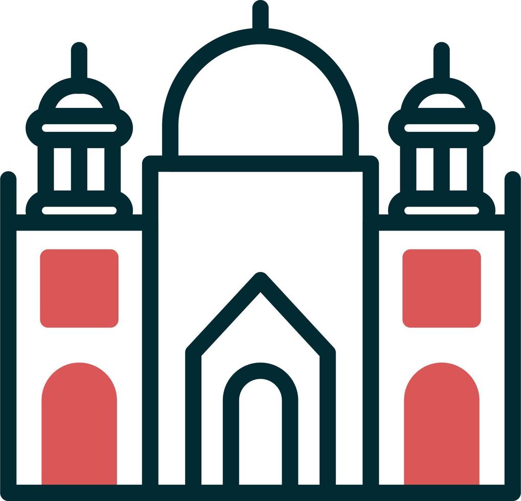 badshahi moschea vettore icona
