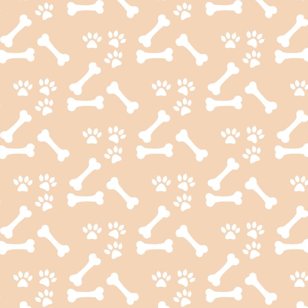 cane osso e cane zampa senza soluzione di continuità modello.disegno per Stampa, nozze, sfondo, sfondo. vettore illustrazione