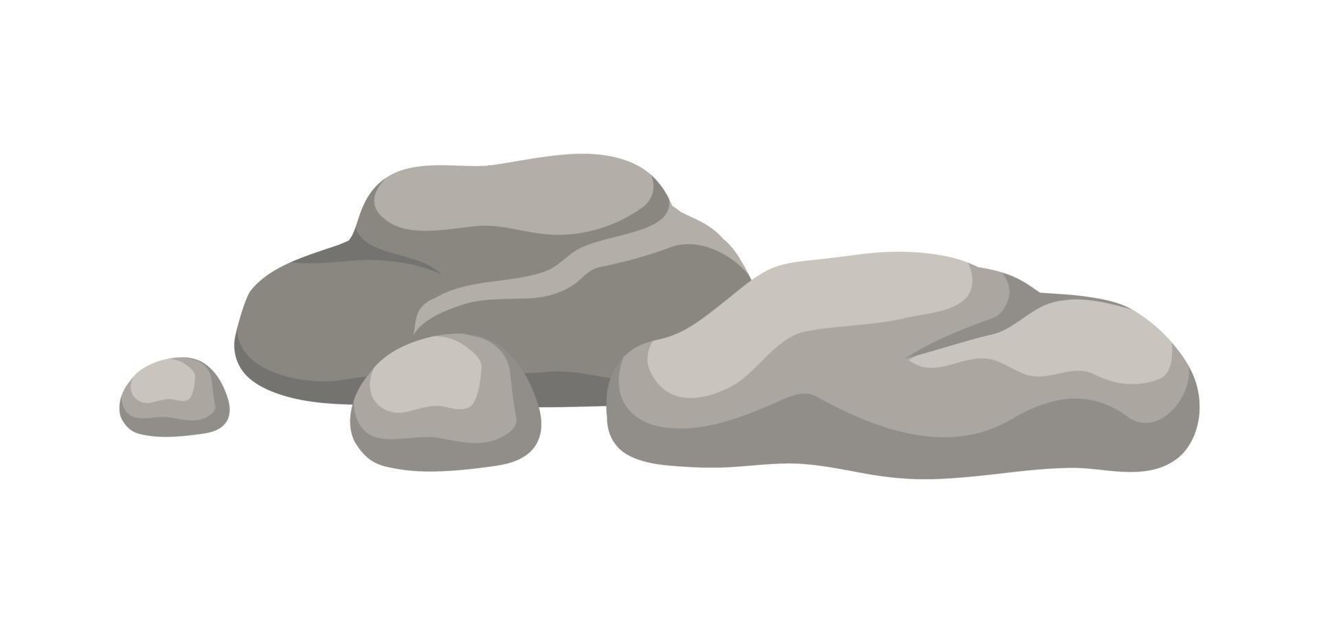 roccia pietra masso formazione cartone animato vettore illustrazione.