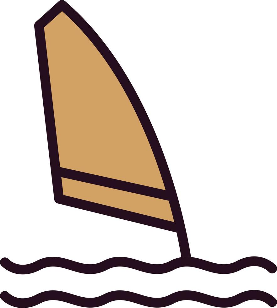 windsurf vettore icona
