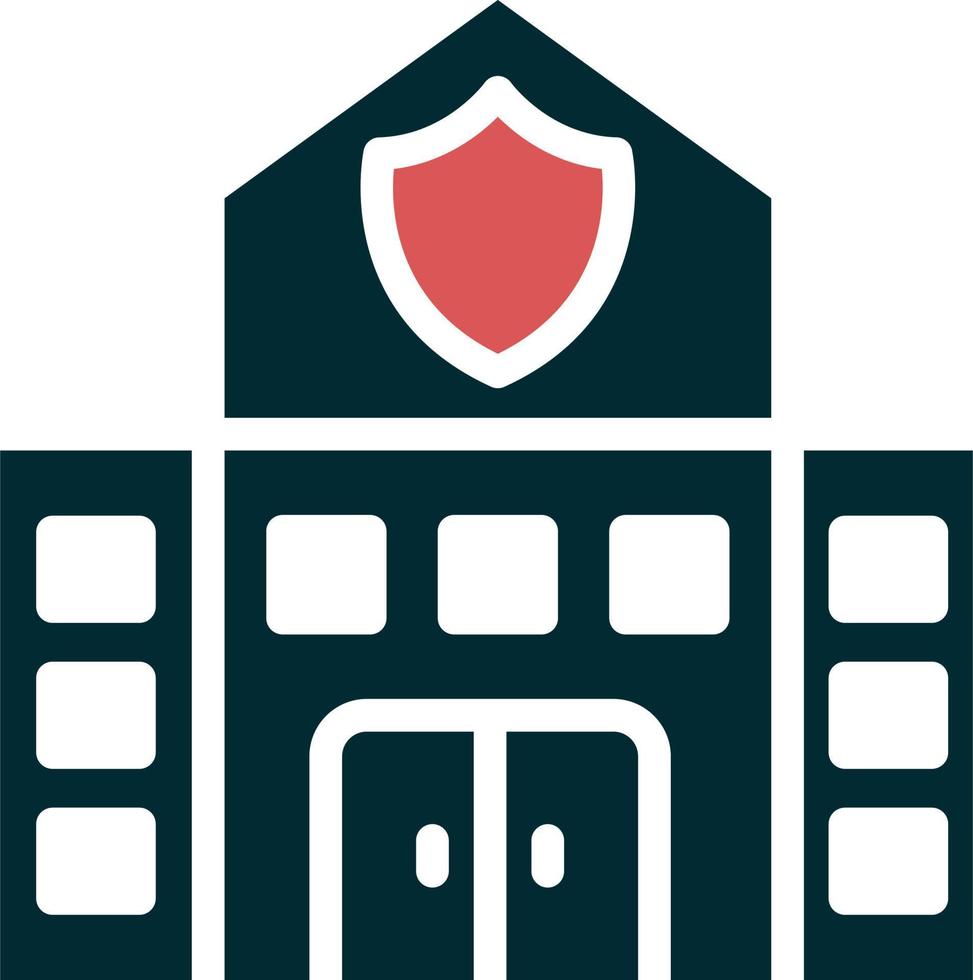sicurezza città universitaria vettore icona