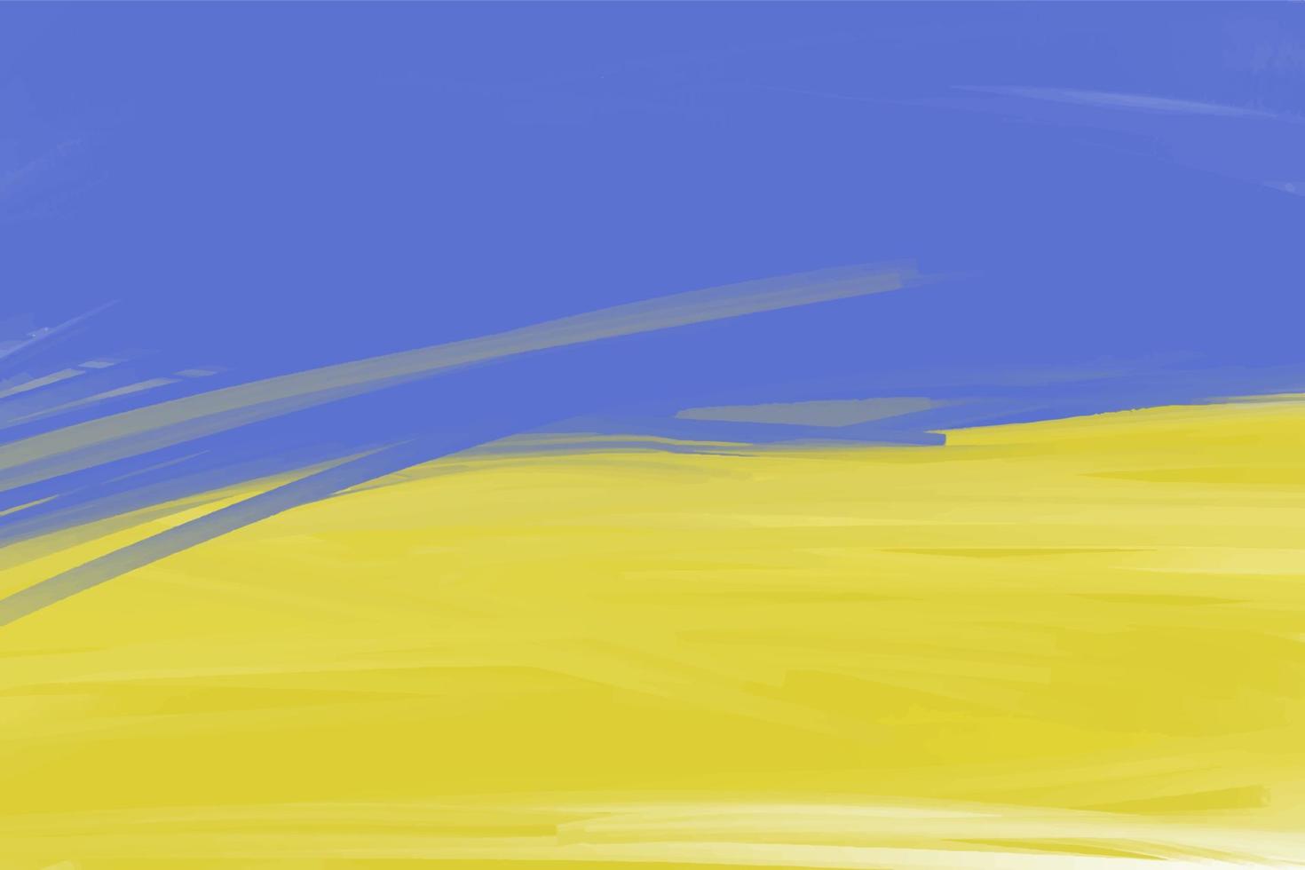 il sfondo è mano disegnato con colpi di blu e giallo colori, il ucraino bandiera vettore