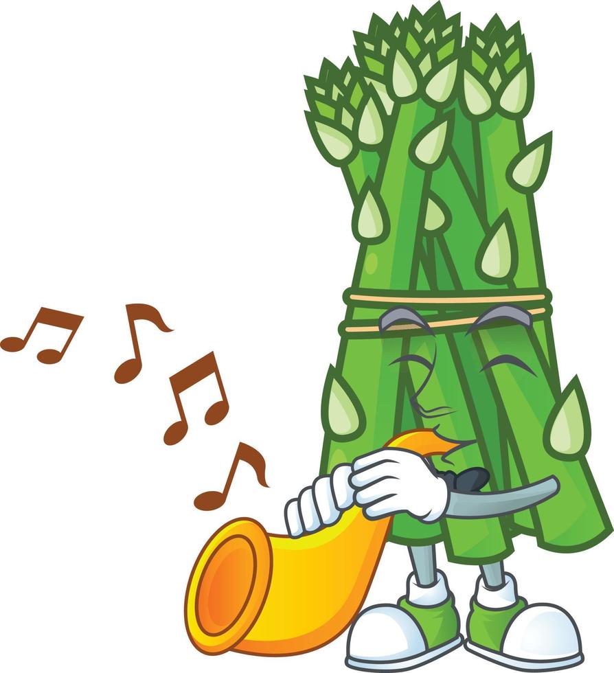 asparago cartone animato personaggio stile vettore