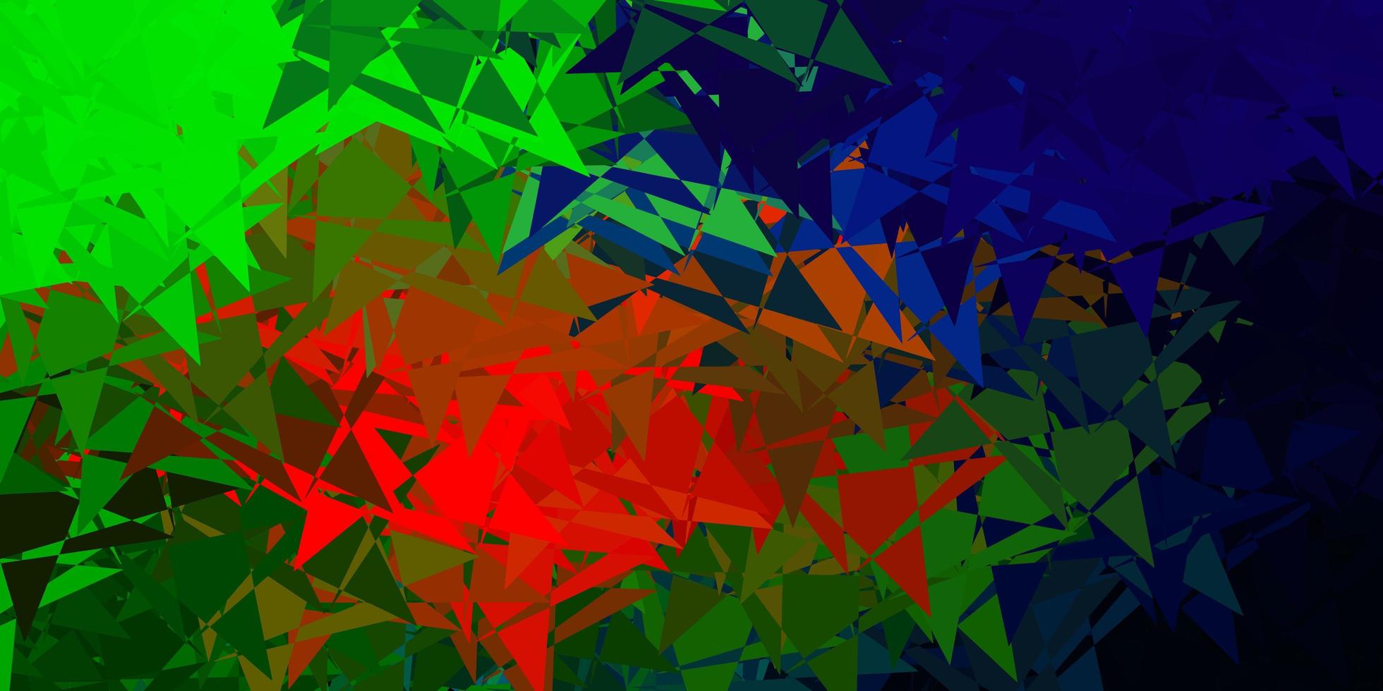 sfondo vettoriale multicolore scuro con triangoli.