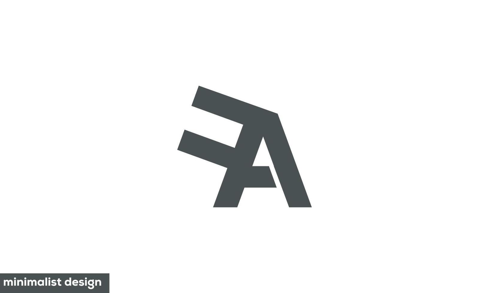 alfabeto lettere iniziali monogramma logo fa, af, f e a vettore