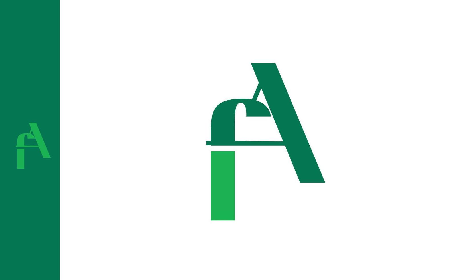 alfabeto lettere iniziali monogramma logo fa, af, f e a vettore
