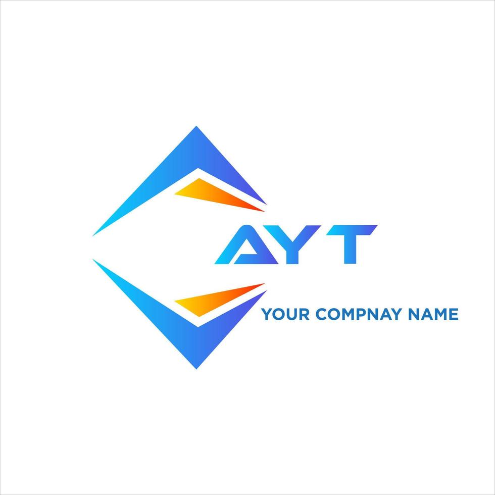 ayt astratto tecnologia logo design su bianca sfondo. ayt creativo iniziali lettera logo concetto. vettore