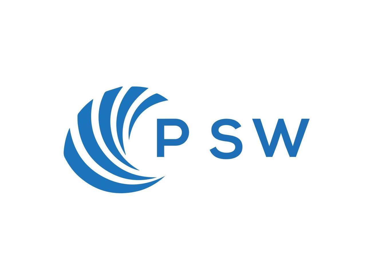 psw lettera logo design su bianca sfondo. psw creativo cerchio lettera logo concetto. psw lettera design. vettore