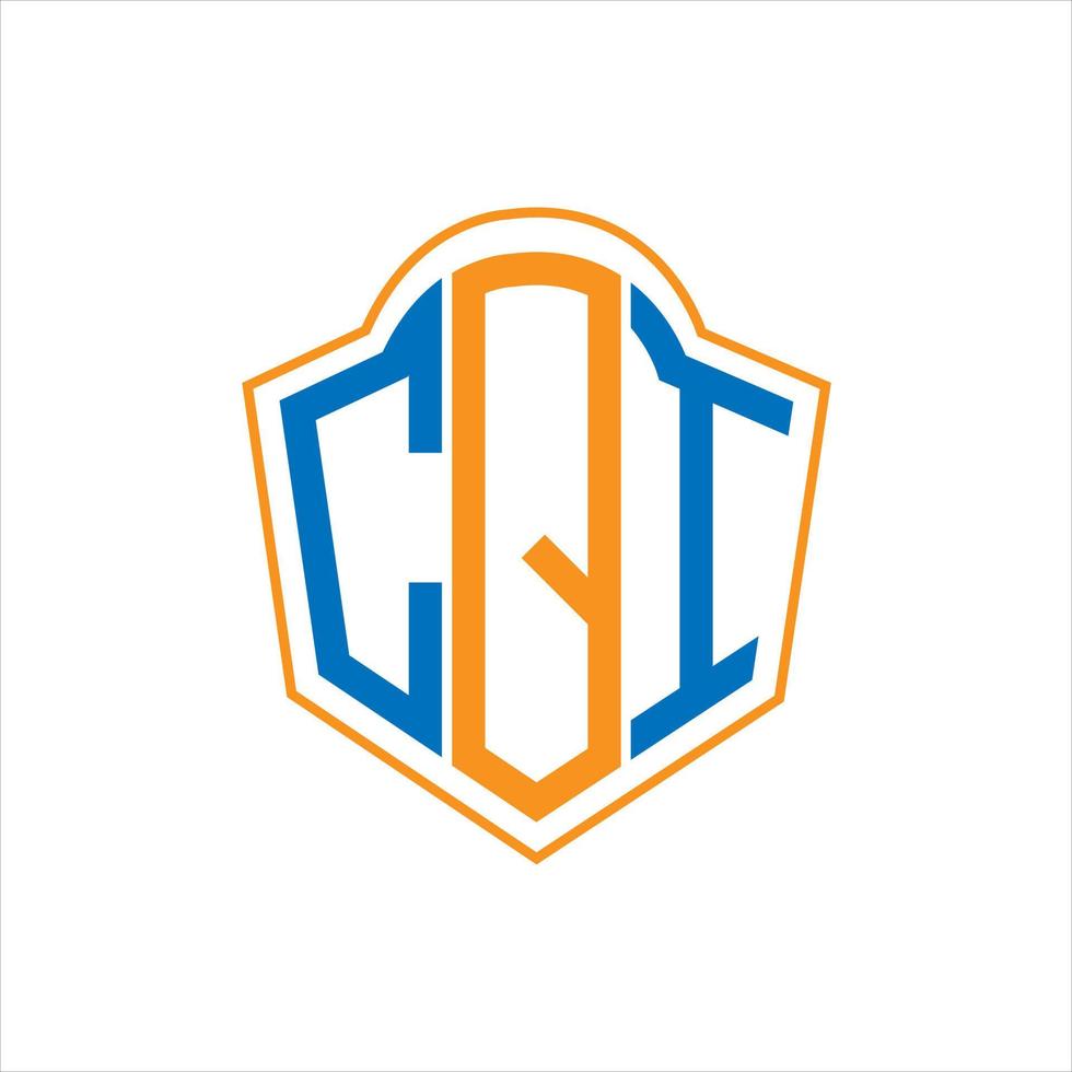 cqi astratto monogramma scudo logo design su bianca sfondo. cqi creativo iniziali lettera logo. vettore