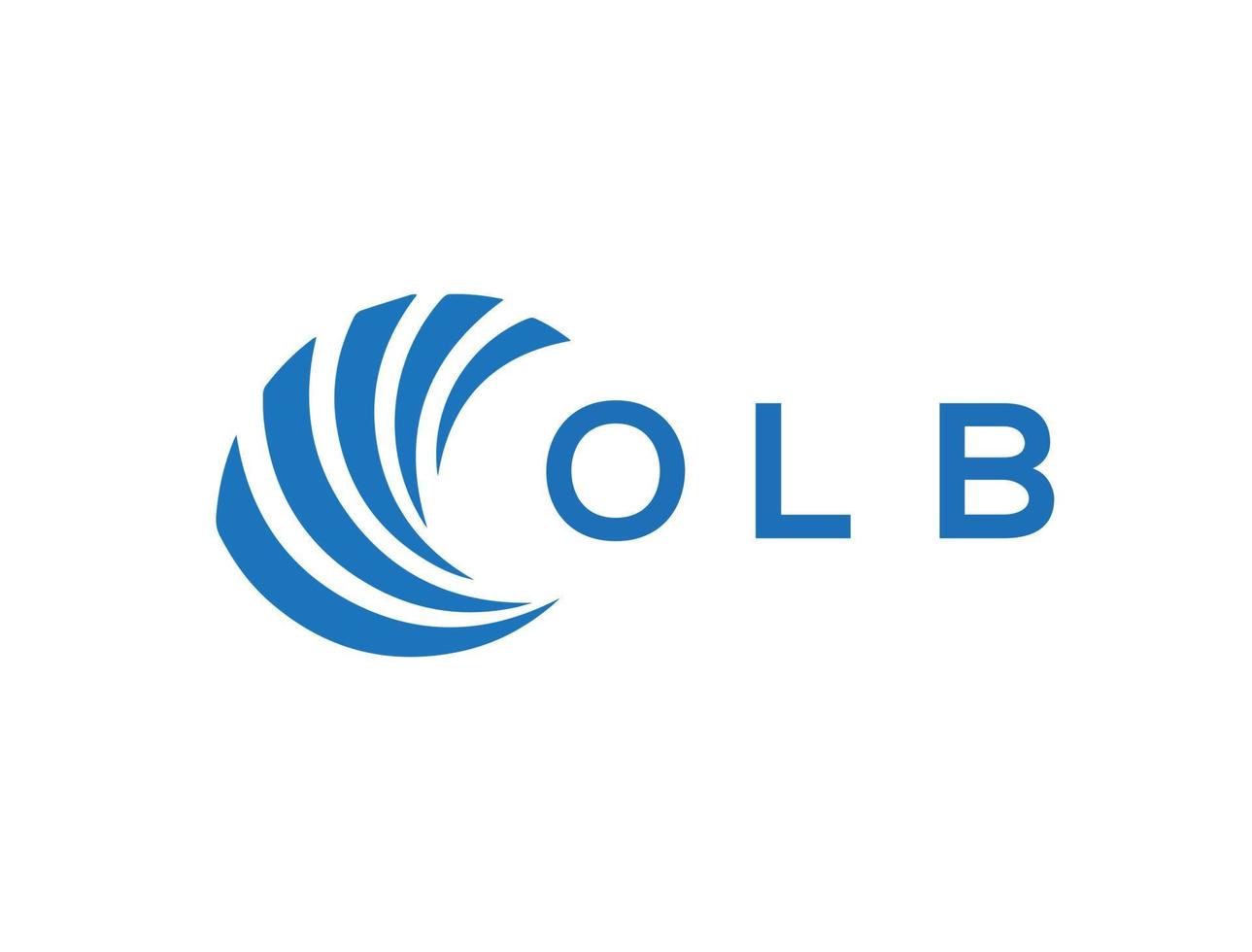 olb lettera logo design su bianca sfondo. olb creativo cerchio lettera logo concetto. olb lettera design. vettore