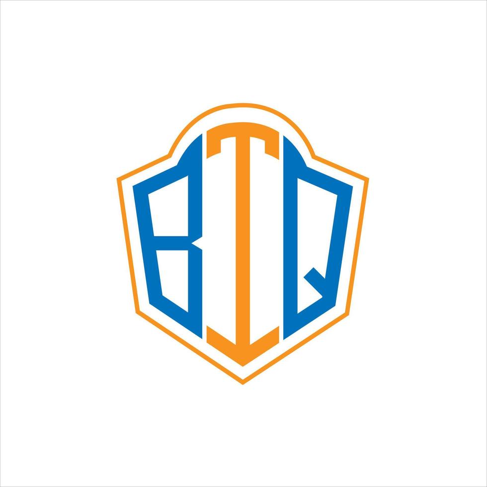 btq astratto monogramma scudo logo design su bianca sfondo. btq creativo iniziali lettera logo. vettore