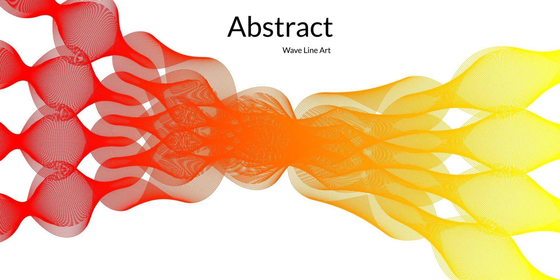 sfondo astratto moderno con linee ondulate in gradazioni rosse e gialle vettore