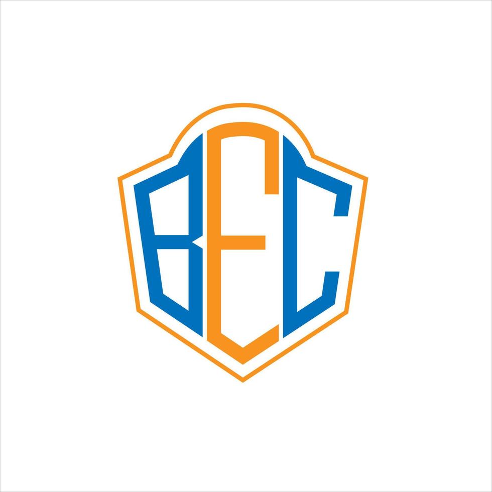 bec astratto monogramma scudo logo design su bianca sfondo. bec creativo iniziali lettera logo. vettore