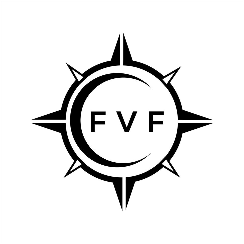 fvf astratto tecnologia cerchio ambientazione logo design su bianca sfondo. fvf creativo iniziali lettera logo. vettore