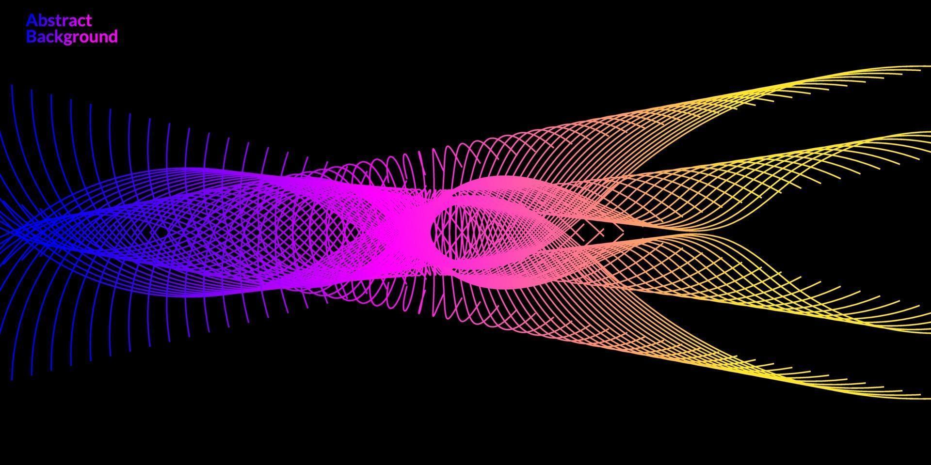 sfondo astratto moderno con linee ondulate colorate. arte linea d'onda vettore