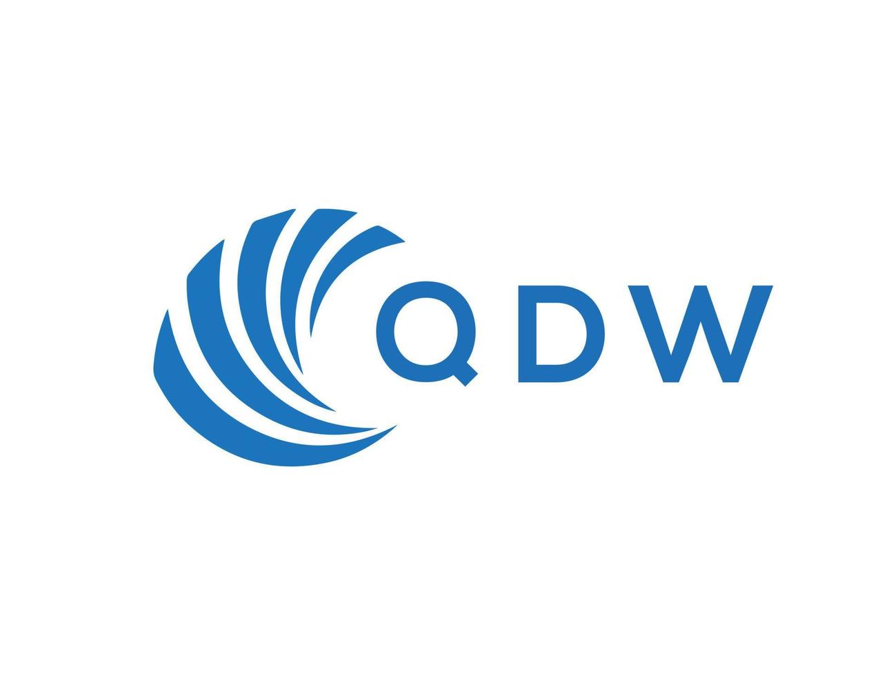 qdw lettera logo design su bianca sfondo. qdw creativo cerchio lettera logo concetto. qdw lettera design. vettore