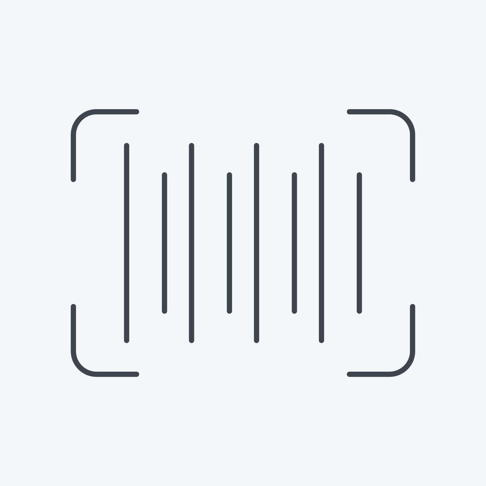 icona codice a barre. relazionato per senza contatto simbolo. glifo stile. semplice design modificabile. semplice illustrazione vettore