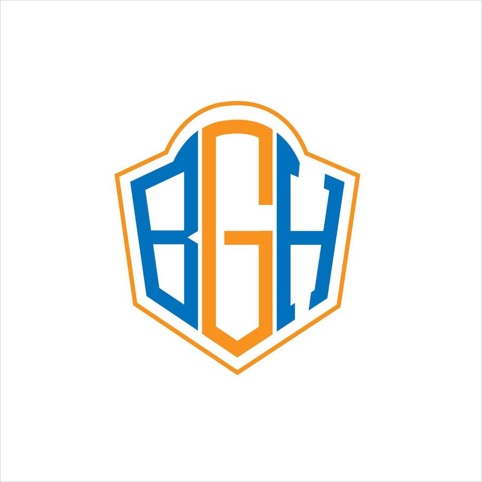 bgh astratto monogramma scudo logo design su bianca sfondo. bgh creativo iniziali lettera logo. vettore