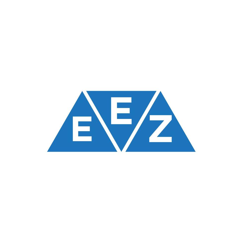 eez triangolo forma logo design su bianca sfondo. eez creativo iniziali lettera logo concetto. vettore