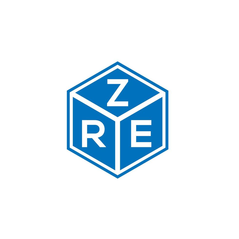 zre lettera logo design su sfondo bianco. zre creative iniziali lettera logo concept. disegno della lettera zre. vettore