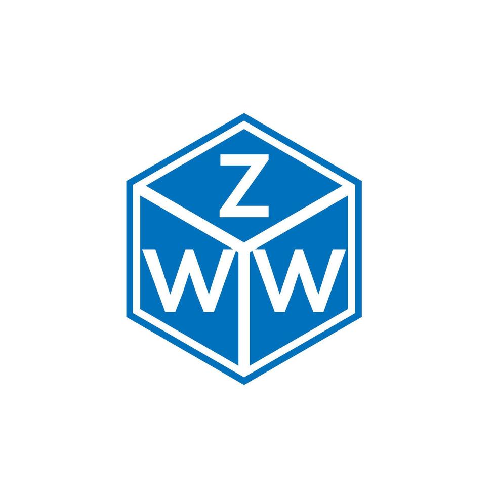 . zww creativo iniziali lettera logo concetto. zww lettera design.zww lettera logo design su bianca sfondo. zww creativo iniziali lettera logo concetto. zww lettera design. vettore