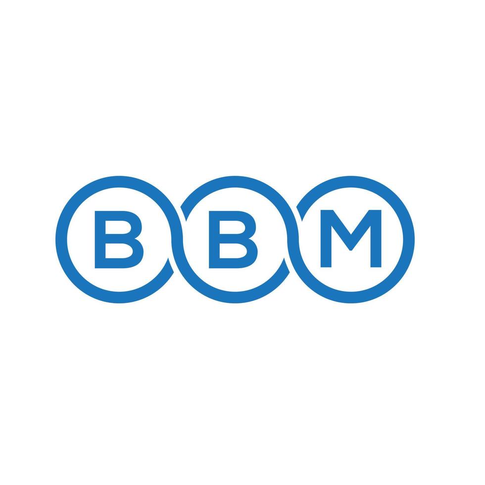 bbm lettera logo design su sfondo bianco. bbm creative iniziali lettera logo concept. disegno della lettera bm. vettore