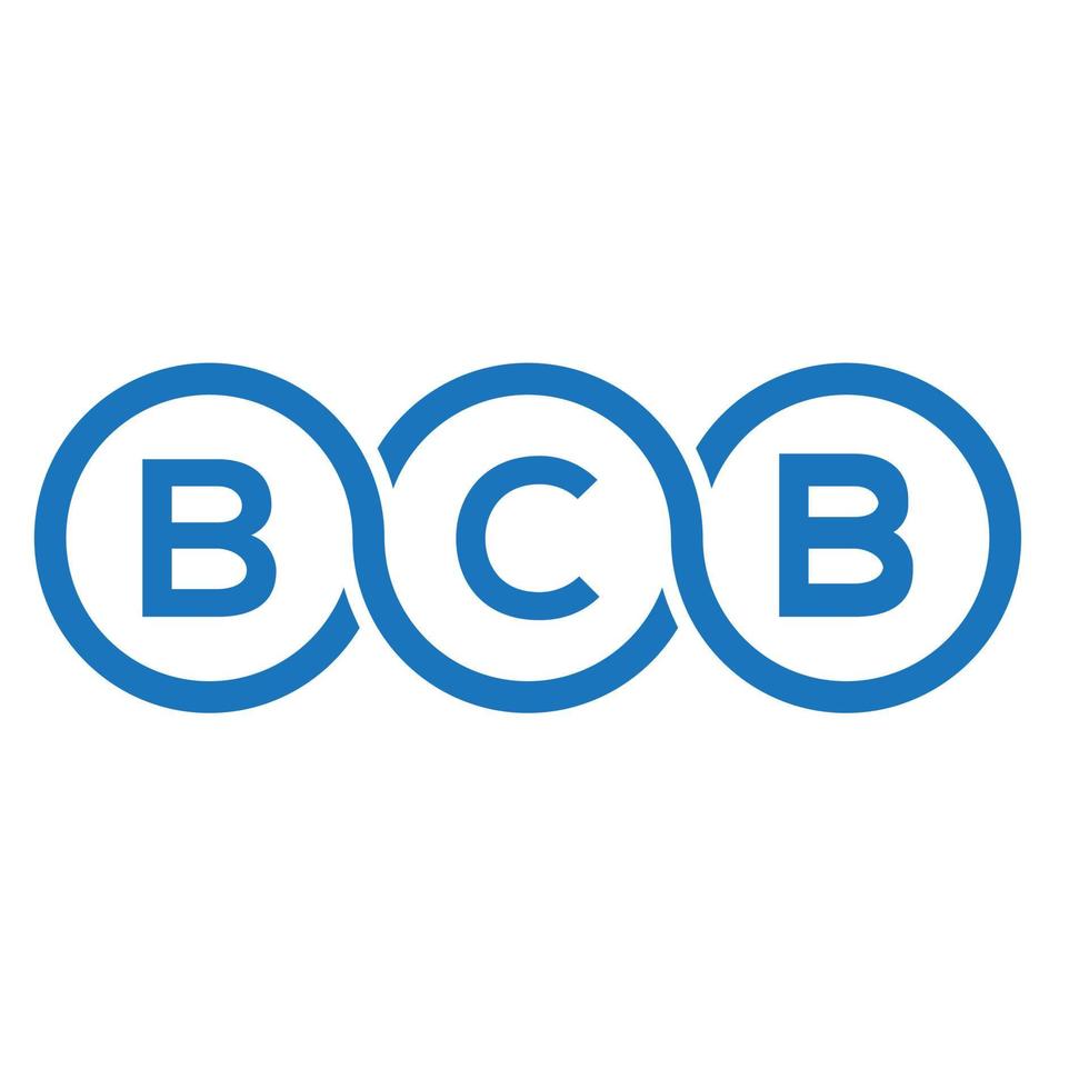 bcb lettera logo design su sfondo bianco. bcb creative iniziali lettera logo concept. disegno della lettera bcb. vettore