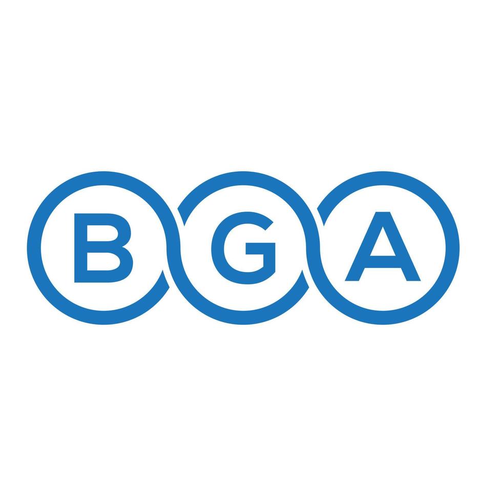 mobilebga lettera logo design su bianca sfondo. bga creativo iniziali lettera logo concetto. bga lettera design. vettore