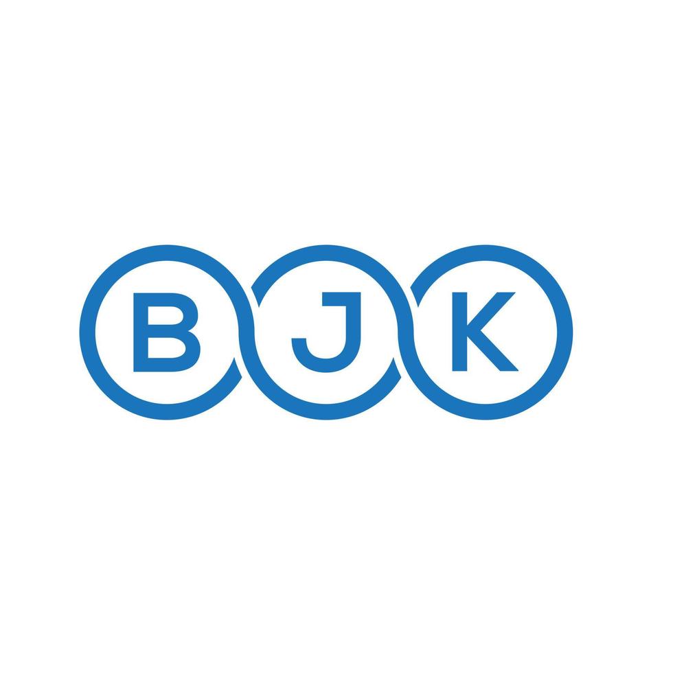 design del logo della lettera bjk su sfondo bianco. bjk creative iniziali lettera logo concept. disegno della lettera bjk. vettore