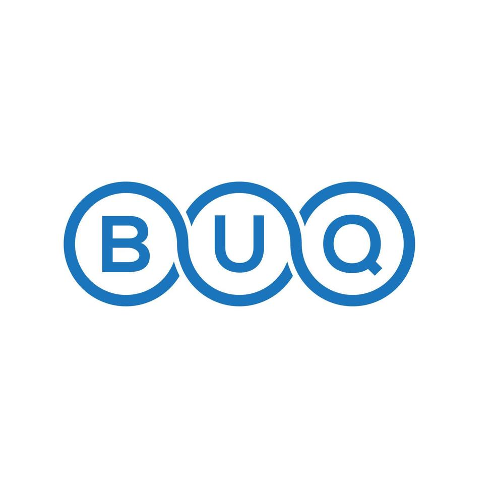 buq lettera logo design su sfondo bianco. buq creative iniziali lettera logo concept. disegno della lettera buq. vettore