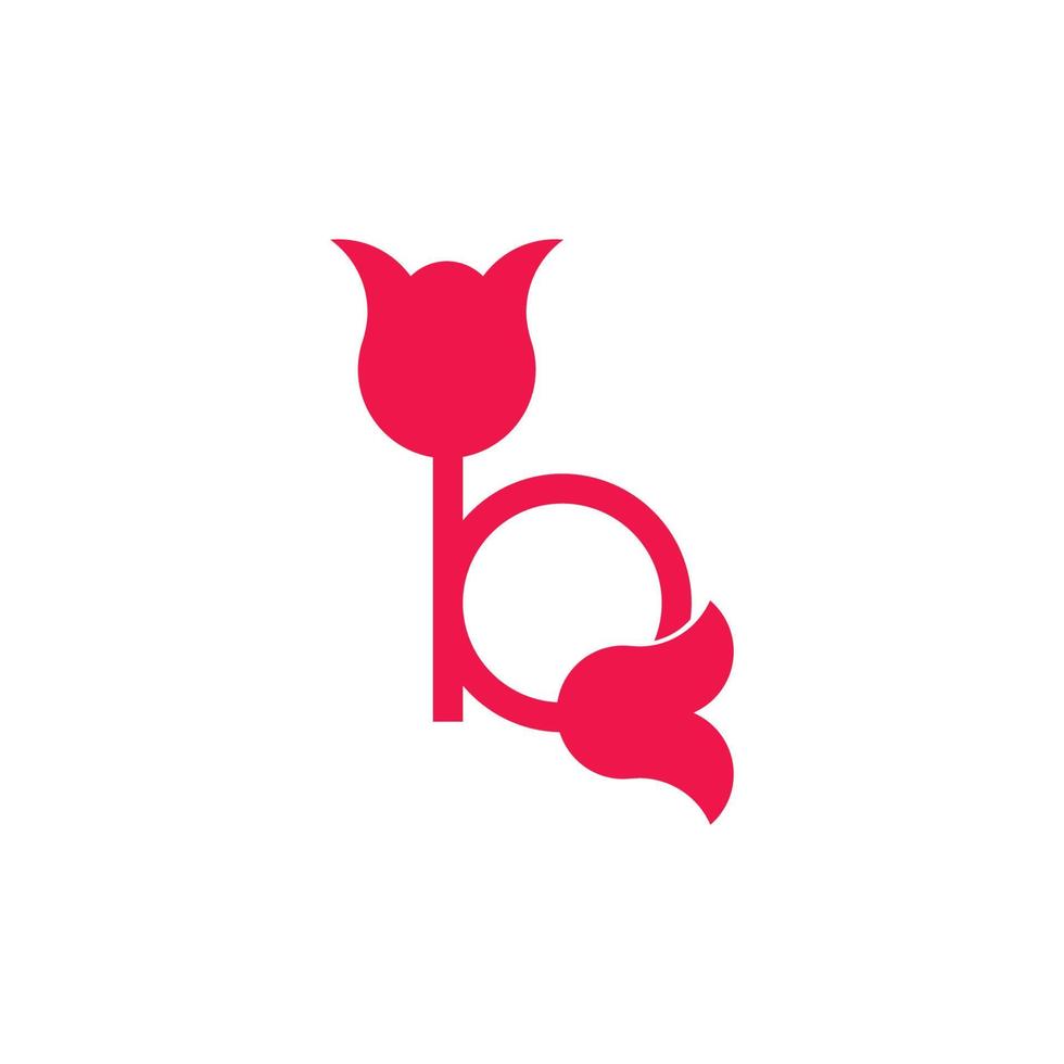 lettera b fiore forma bellezza logo vettoriale