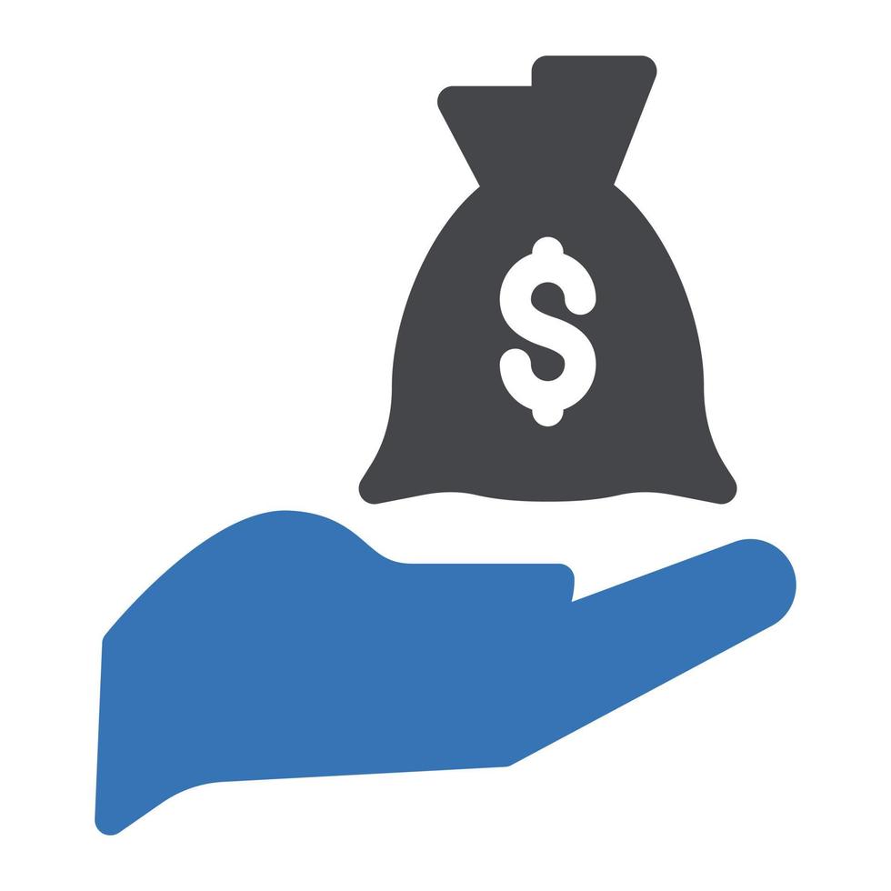 illustrazione vettoriale della borsa del dollaro su uno sfondo. simboli di qualità premium. icone vettoriali per il concetto e la progettazione grafica.