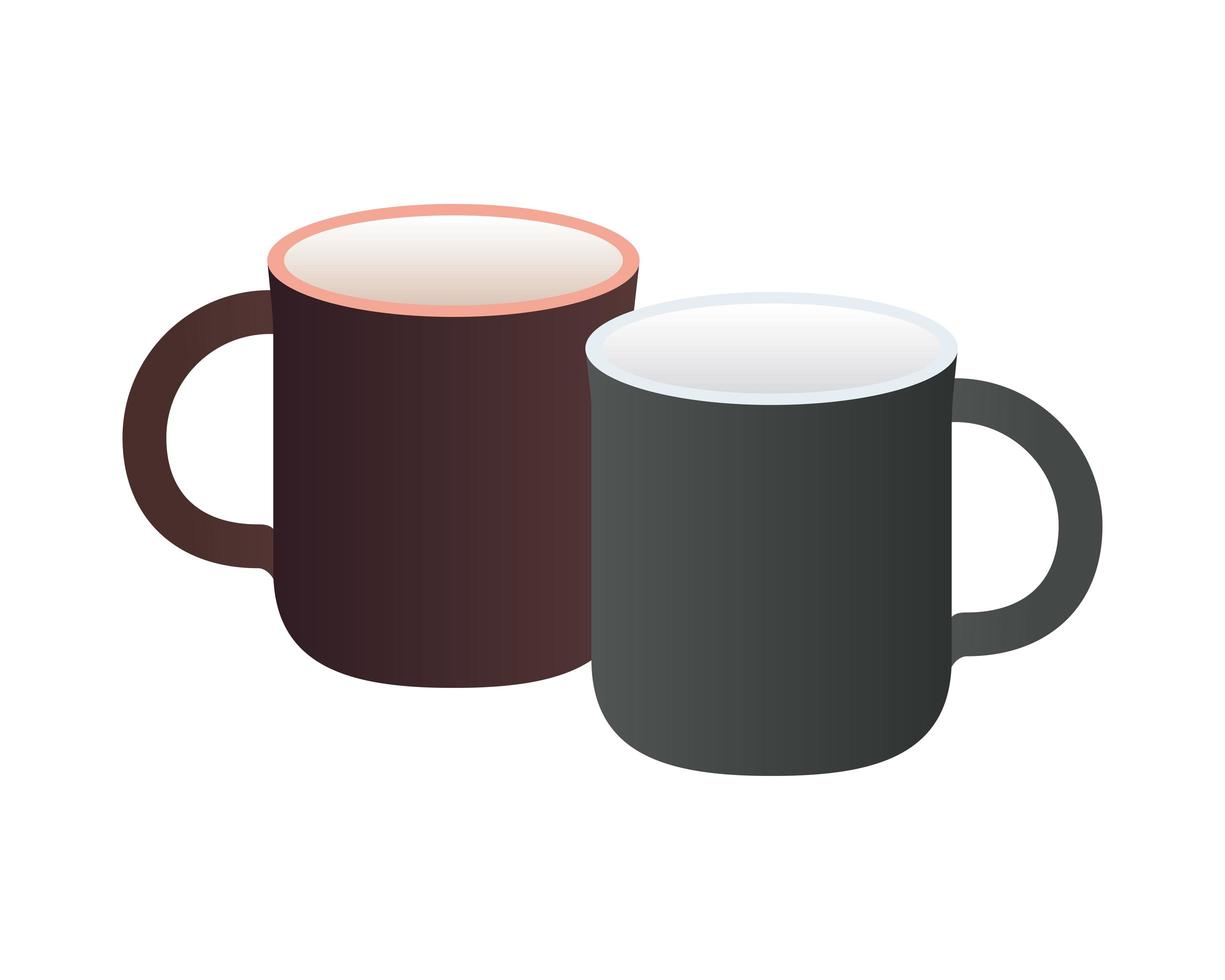 tazze di caffè icone isolate vettore