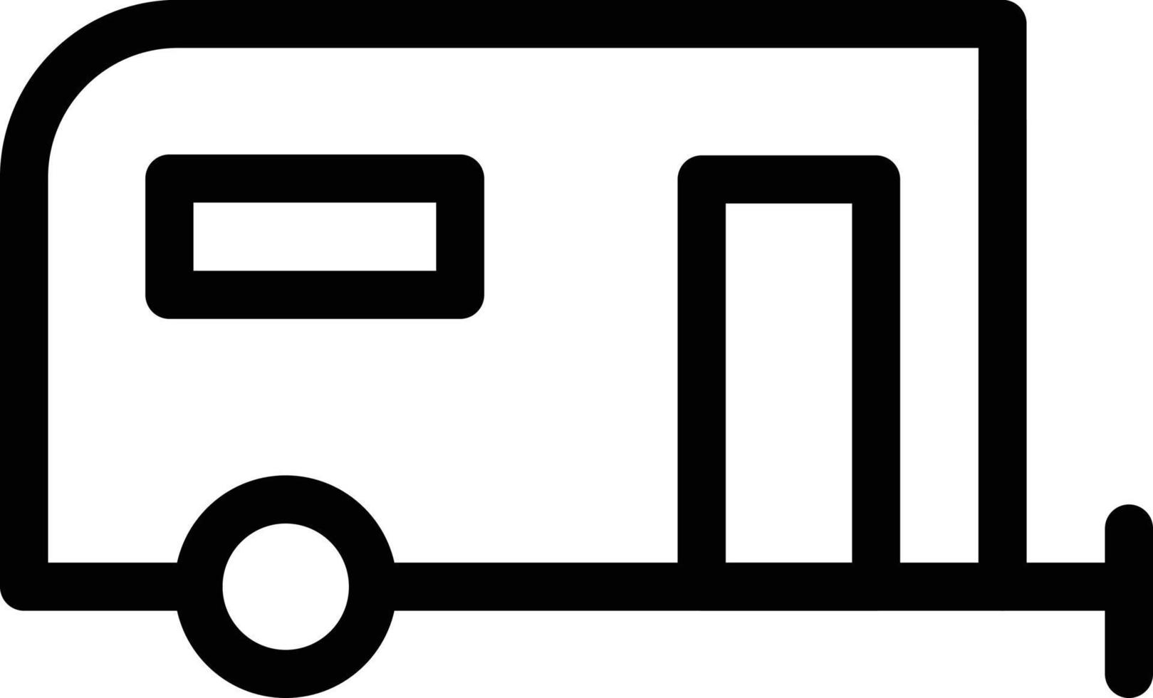 illustrazione vettoriale di roulotte su uno sfondo simboli di qualità premium. icone vettoriali per il concetto e la progettazione grafica.