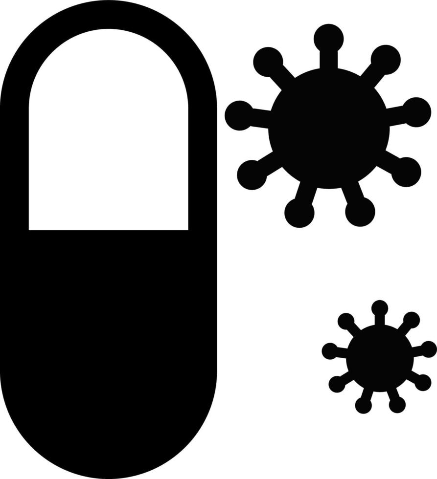 batterico virus icona vettore